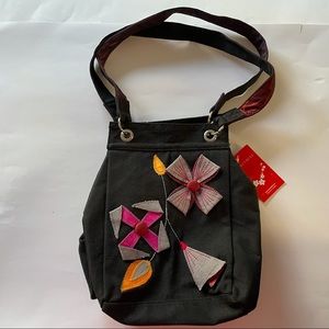 Concubine Bag Black Floral Pattern